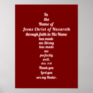In the Name of Jesus ...Strong... Poster