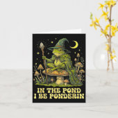 In The Nd I Be Nderin Funny Wise Frog Wizard Meme  Kaart (Gele Bloem)
