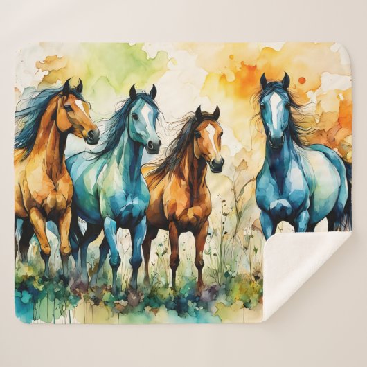 In the Pasture Sherpa Deken (Voorkant (horizontaal))