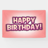 "In The Pink" Herbruikbare Banner voor Happy Birth (Horizontaal)