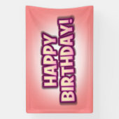 "In The Pink" Herbruikbare Banner voor Happy Birth (Verticaal)