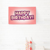 "In The Pink" Herbruikbare Banner voor Happy Birth (Insitu)