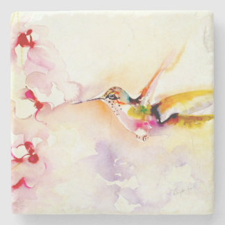 "In the Pink" Hummingbird Stenen Onderzetter