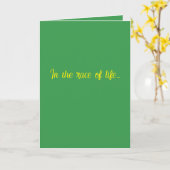 "In the race of life..." #1 Gift Card Kaart (Gele Bloem)
