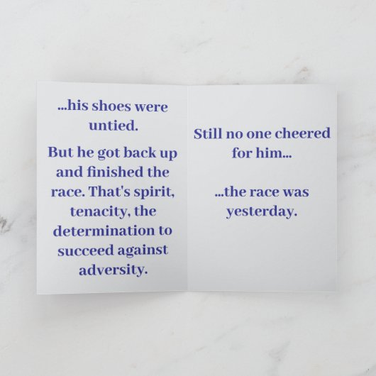 "In the race of life..." #2 Joke (Any)  Kaart (Binnen)