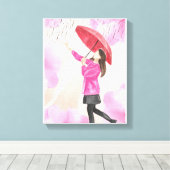 IN THE RAIN CANVAS AFDRUK (Insitu (Houten vloer))