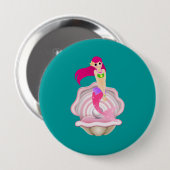 "In the roze" Zeemeermin Button (Voorkant /achterkant)
