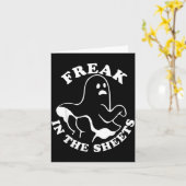 In The Sheets Grappige Halloween Boo Geest Kaart (Gele Bloem)