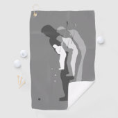 "In The Swing" Linkshandige Golfer's Handdoek (B & (Insitu)