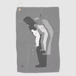 "In The Swing" Linkshandige Golfer's Handdoek (B &