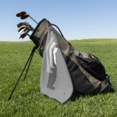 "In The Swing" Monochroom Golfer's Handdoek (Groen)