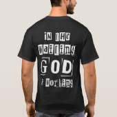 In the Waiting God werkt Minimalistisch T-shirt (Achterkant)