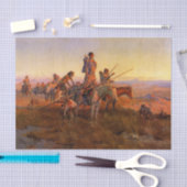 "In the Wake of Buffalo Hunters" door Charles Russ Tissuepapier (Craft)