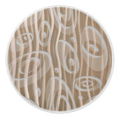 "In the Wind" Modern Bruin Tone Keramische Knop (Voorkant)