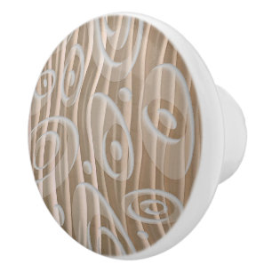 "In the Wind" Modern Bruin Tone Keramische Knop