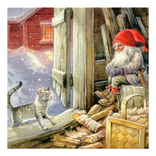 "In the Woodshed" van Jenny Nystrom Foto Afdruk