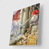 "In the Woodshed" van Jenny Nystrom Vierkante Klok (Hoek)