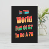 In The World Full of 67 to Be A 76 Kaart (Staand voorkant)