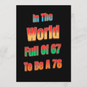 In The World Full of 67 to Be A 76 Kaart (Voorkant)