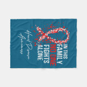 In This Family Fights Alone Heart Disease Awarenes Fleece Deken (Voorkant (Horizontaal))