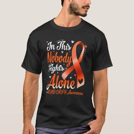 In This Family Nobody Fight Alone RSD CRPS Awarene T-shirt (Voorkant)