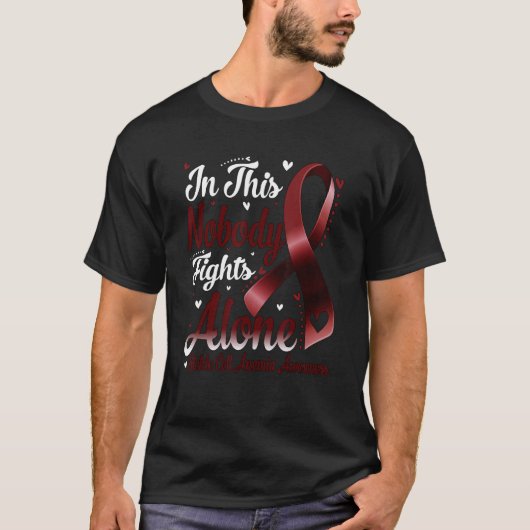 In This Family Nobody Fight Alone Sickle Cell Anem T-shirt (Voorkant)