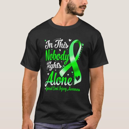 In This Family Nobody Fight Alone Spinal Cord Inju T-shirt (Voorkant)