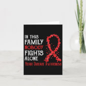 In This Family Nobody Fights Alone Heart Disease Kaart (Voorkant)