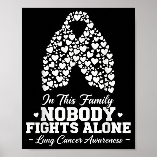 In This Family Nobody Fights Alone Lung Cancer Shi Poster (Voorkant)