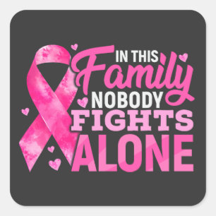 In this Family Nobody Fights Alone Vierkante Sticker