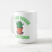 In This House We Bottom Water – Funny Plant Humor Koffiemok (Voorkant links)