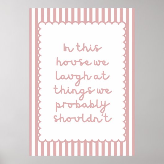 In This House We Laugh Poster (Voorkant)