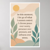 In This Moment I Let Go-Affirmation Wall Art Poster (Voorkant)