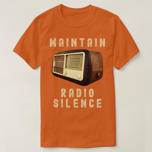 IN TIJDEN WAR-ONDERHOUD RADIO-SILENCE T-SHIRT (Design voorkant)
