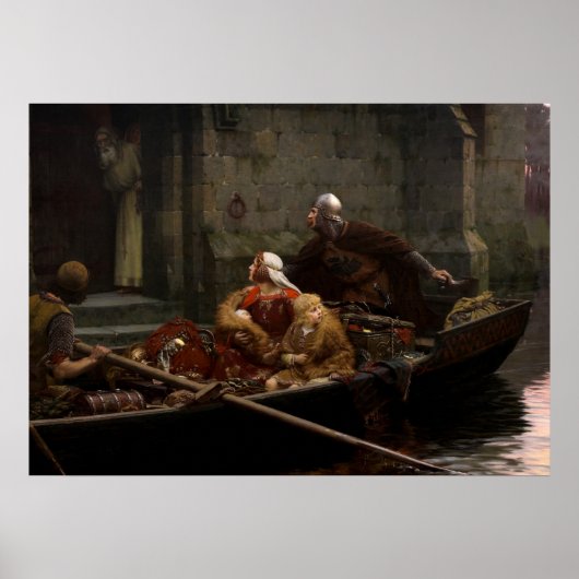 In Time of Peril, 1897 by Edmund Blair Leighton Poster (Voorkant)