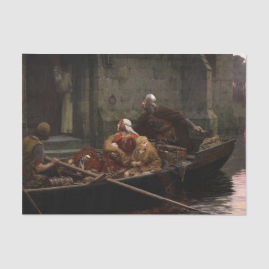 In Time of Peril, 1897 by Edmund Blair Leighton Tissuepapier (Voorkant)