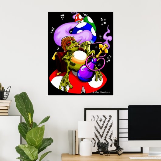 ..in Toadstool Meadows (na donker) Poster (Thuiskantoor)