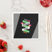 In totaal 80 s Stripes en Gecontroleerde bruiloft Servet (Insitu)