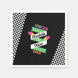 In totaal 80 s Stripes en Gecontroleerde bruiloft Servet