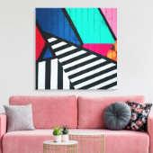 In totaal 80 seconden gekleurde blokkleuren canvas afdruk (Insitu (Woonkamer))