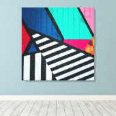 In totaal 80 seconden gekleurde blokkleuren canvas afdruk (Insitu (Houten vloer))