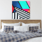 In totaal 80 seconden gekleurde blokkleuren canvas afdruk (Insitu (Slaapkamer))