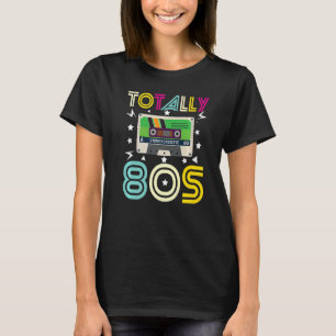 In totaal 80's Retro Old School Stereo Cassetteban T-shirt