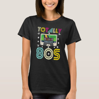 In totaal 80's Retro Old School Stereo Cassetteban T-shirt