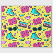 In totaal 90's! gevlekt cadeaupapier (Vlak)