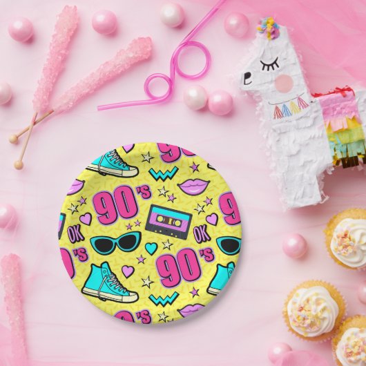 In totaal 90's! Partij Papieren Bordje (Feest)