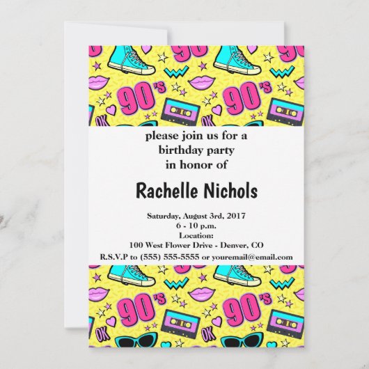 In totaal 90's patterned kaart (Voorkant)