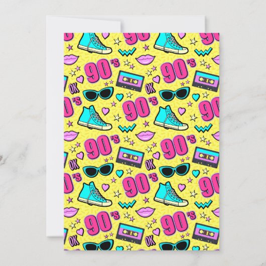 In totaal 90's patterned kaart (Achterkant)