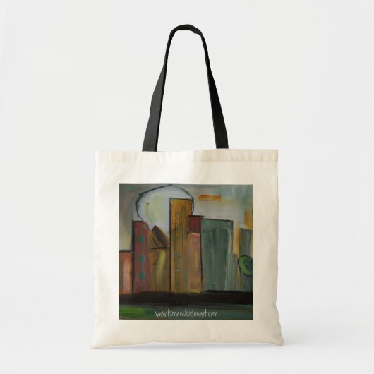"In Town" Grocery bag van Kim Anderson Art Tote Bag (Voorkant)