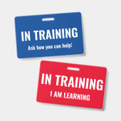 In training badge (Voor- en achterkant)